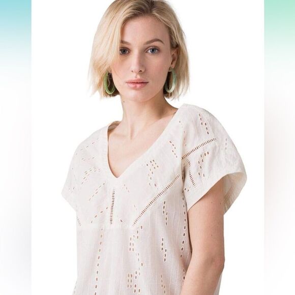 prAna Women's Keelie Top, Soft White, size Small. - Picture 2 of 11